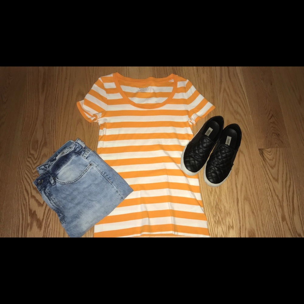 Orange and white T-shirt